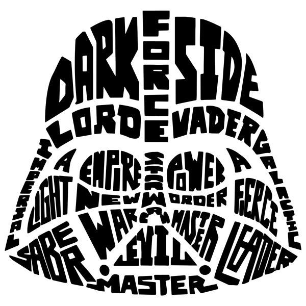 Vinilos Decorativos: Tipográfico Darth Vader