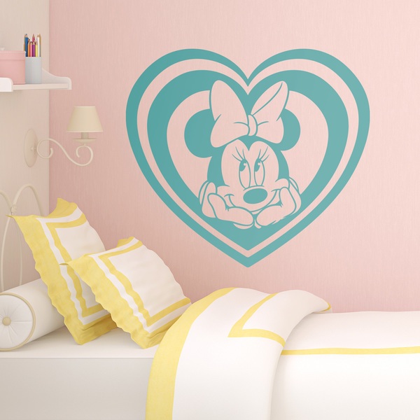 Vinilos Infantiles: Corazón Minnie Mouse