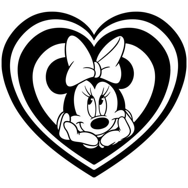 Vinilos Infantiles: Corazón Minnie Mouse