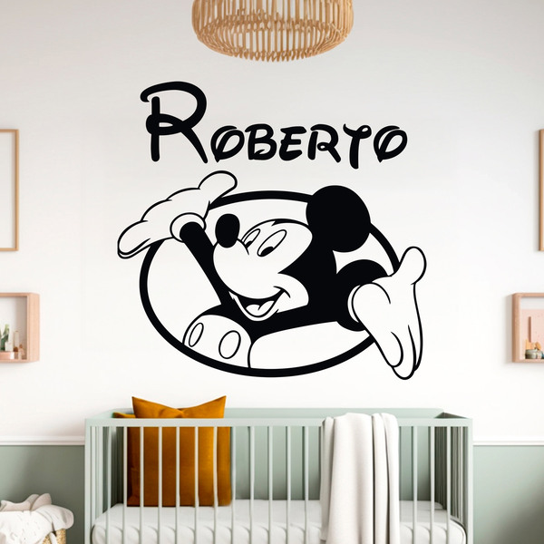 Vinilos Infantiles: Ventana Mickey Mouse personalizado