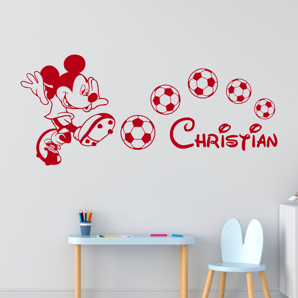 Vinilos Infantiles: Mickey Mouse con balones