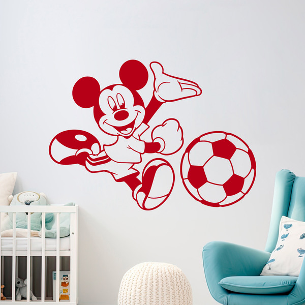 Vinilos Infantiles: Mickey Mouse chutando