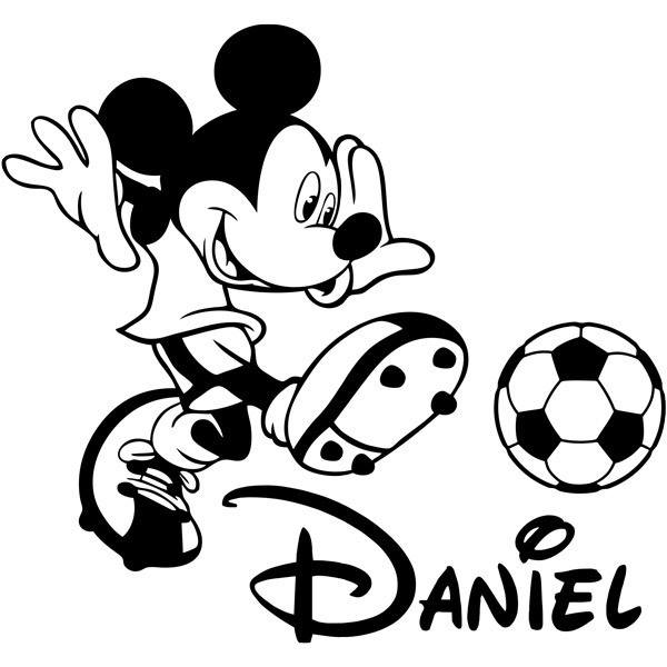 Vinilos Infantiles: Mickey Mouse jugando al fútbol