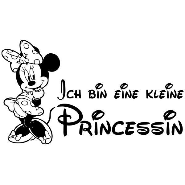 Vinilos Infantiles: Minnie, Ich bin eine kleine Princessin