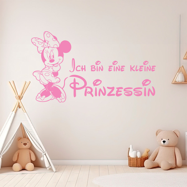 Vinilos Infantiles: Minnie, Ich bin eine kleine Princessin