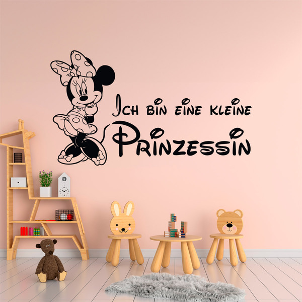 Vinilos Infantiles: Minnie, Ich bin eine kleine Princessin