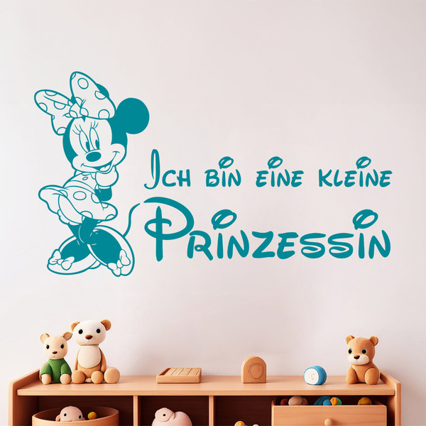 Vinilos Infantiles: Minnie, Ich bin eine kleine Princessin