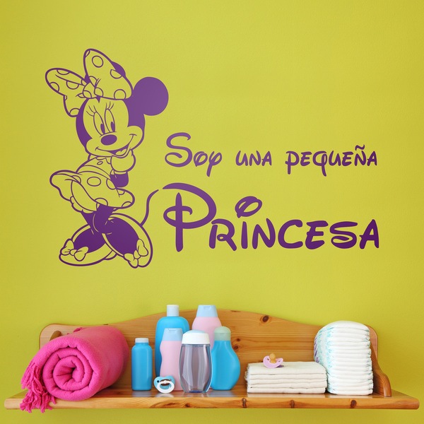 Vinilos Infantiles: Minnie Mouse, soy una pequeña princesa