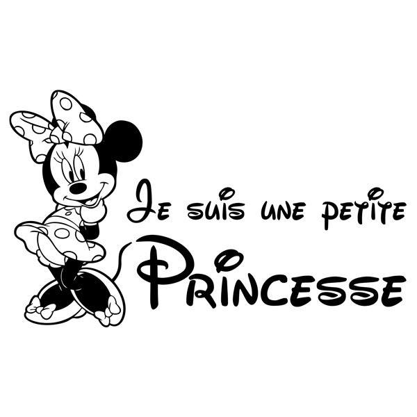 Vinilos Infantiles: Minnie, Je suis une petite princesse