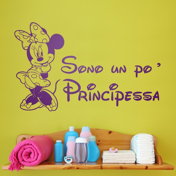 Vinilos Infantiles: Minnie, Sono un po principessa 0