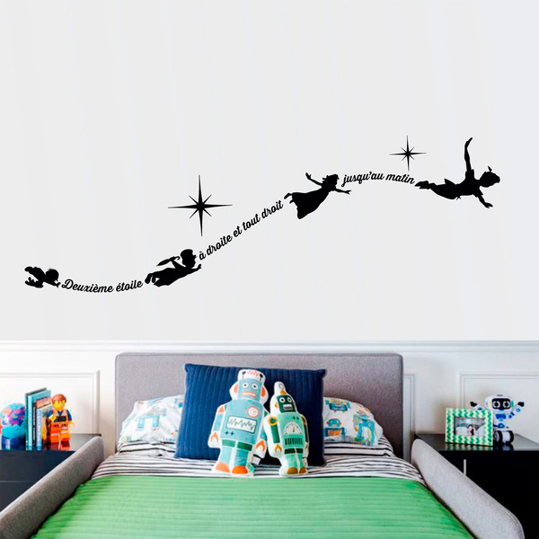 Vinilos Infantiles: Tipográfico Peter Pan en francés
