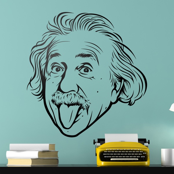 Vinilos Decorativos: Albert Einstein sacando la lengua