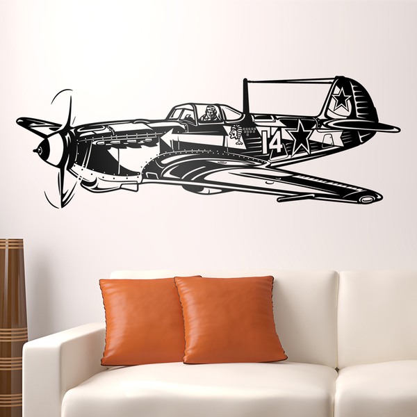 Vinilos Decorativos: Avión Caza Soviético Shturmovik