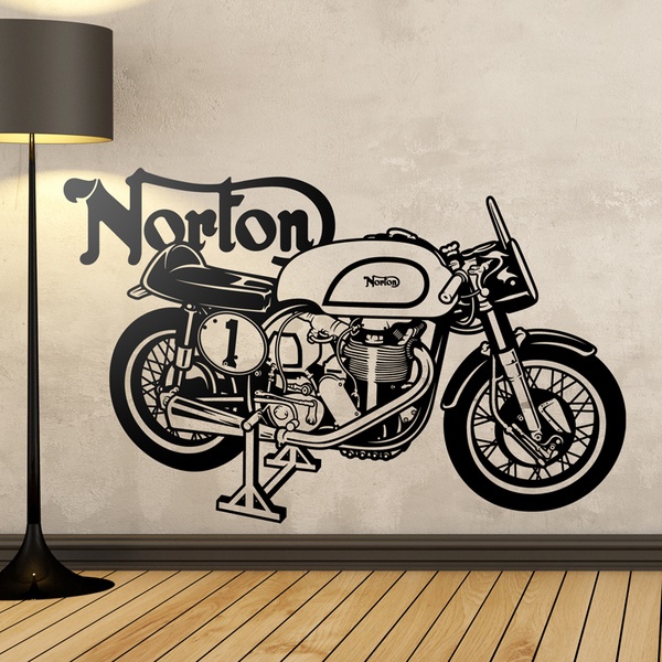 Vinilos Decorativos: Moto clásica Norton Manx 30M - 1960 0
