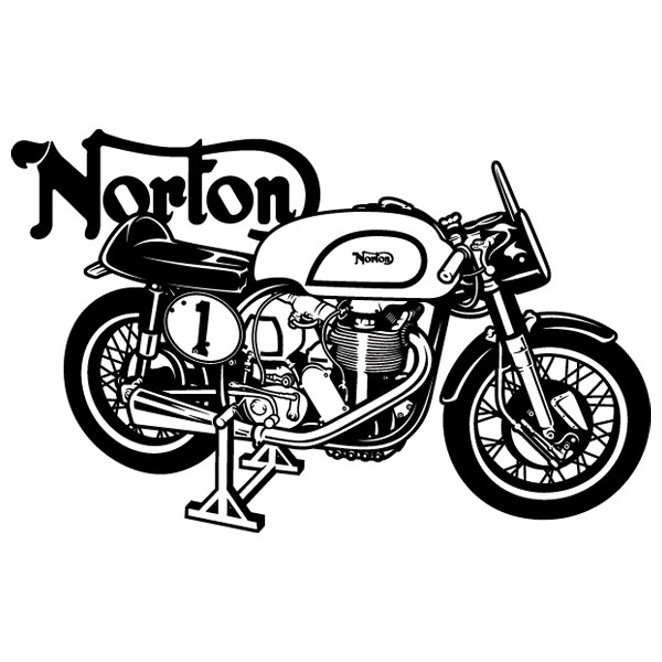 Vinilos Decorativos: Moto clásica Norton Manx 30M - 1960