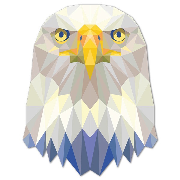 Vinilos Decorativos: Cabeza de Águila Origami