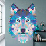 Vinilos Decorativos: Cabeza de Lobo Origami 12