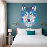 Vinilos Decorativos: Cabeza de Lobo Origami 14