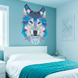 Vinilos Decorativos: Cabeza de Lobo Origami 17