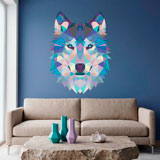 Vinilos Decorativos: Cabeza de Lobo Origami 18