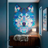 Vinilos Decorativos: Cabeza de Lobo Origami 19