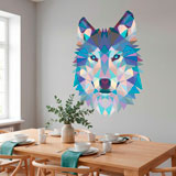 Vinilos Decorativos: Cabeza de Lobo Origami 10