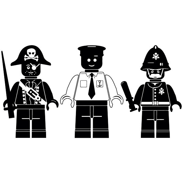 Vinilos Infantiles: Tres figuras de Lego
