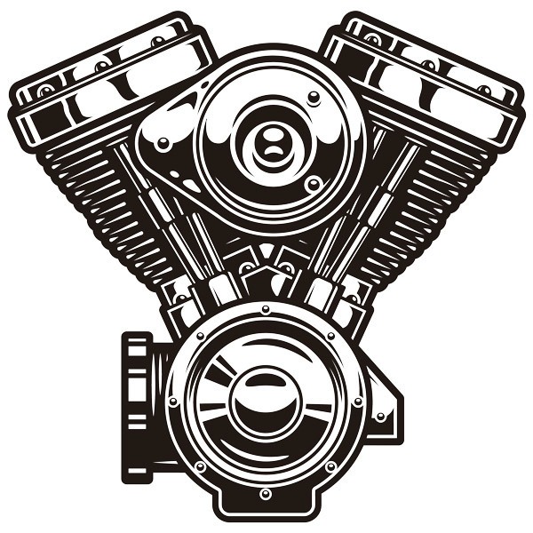 Vinilos Decorativos: Motor Evolution Engine Harley Davidson