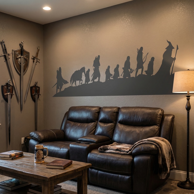 Vinilos Decorativos: Skyline El se&ntilde;or de los anillos