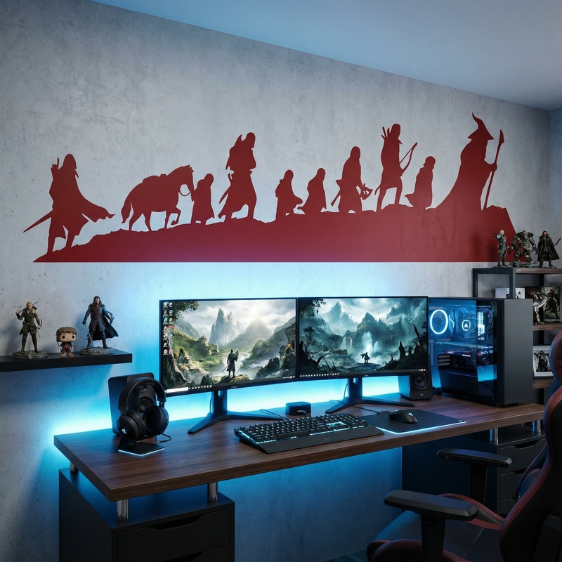 Vinilos Decorativos: Skyline El se&ntilde;or de los anillos