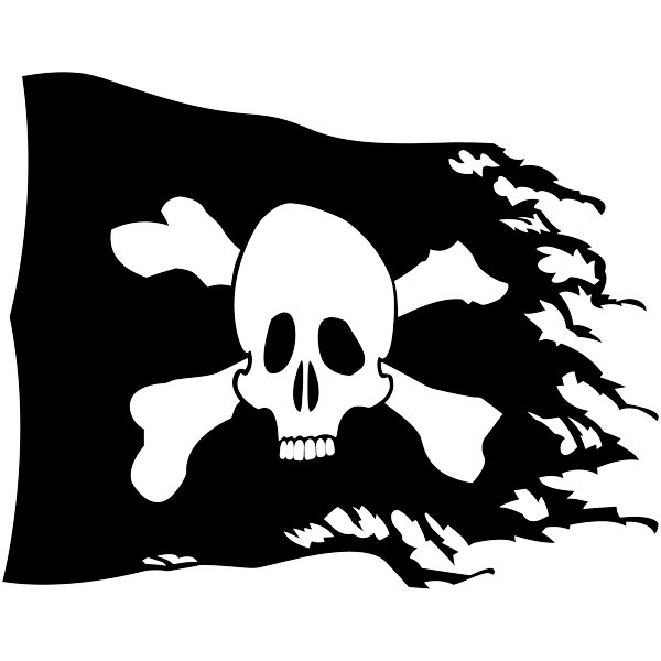 Vinilos Infantiles: Bandera Pirata desgastada