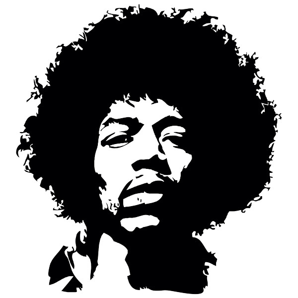 Vinilos Decorativos: Jimi Hendrix rostro
