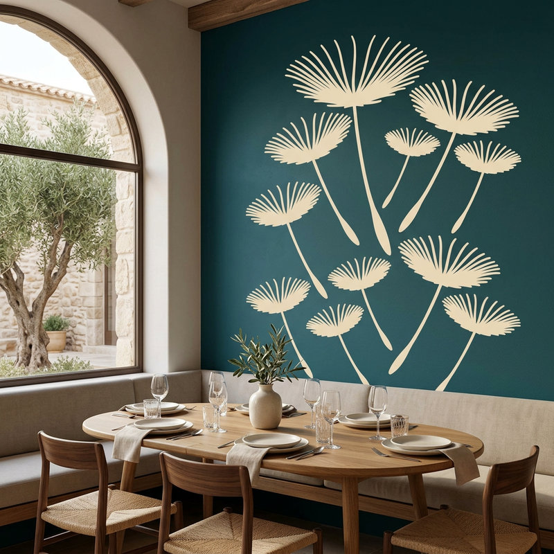 Vinilos Decorativos: Floral Dientes de le&oacute;n volando