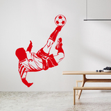 Vinilos Decorativos: Jugador de fútbol haciendo una chilena 4