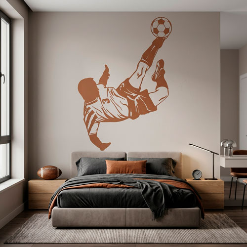Vinilos Decorativos: Jugador de f&uacute;tbol haciendo una chilena