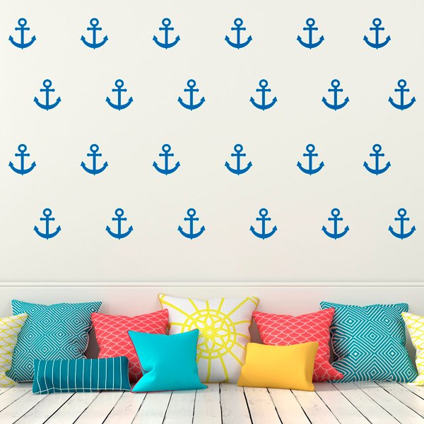 Vinilos Decorativos: Kit de 9 vinilos de Anclas marineras