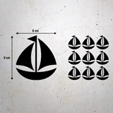 Vinilos Decorativos: Kit de 9 vinilos de Barco Velero 3