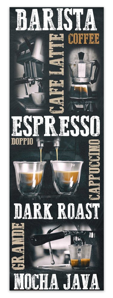Vinilos Decorativos: Poster adhesivo tipos de café