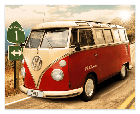 Vinilos Decorativos: Furgoneta Volkswagen California 0