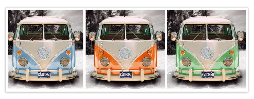 Vinilos Decorativos: 3 Volkswagen T1 (kombi)