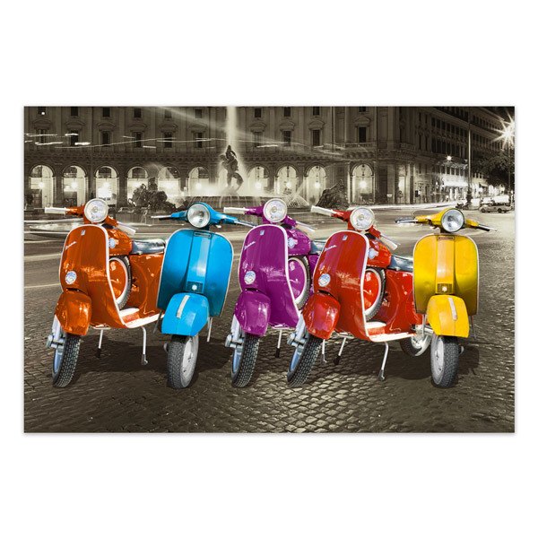 Vinilos Decorativos: 5 Vespas en Roma