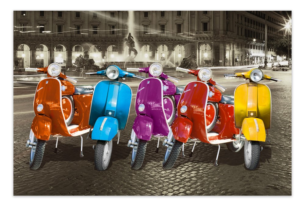 Vinilos Decorativos: 5 Vespas en Roma