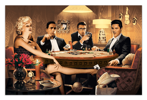 Vinilos Decorativos: Poker de estrellas de Hollywood 0