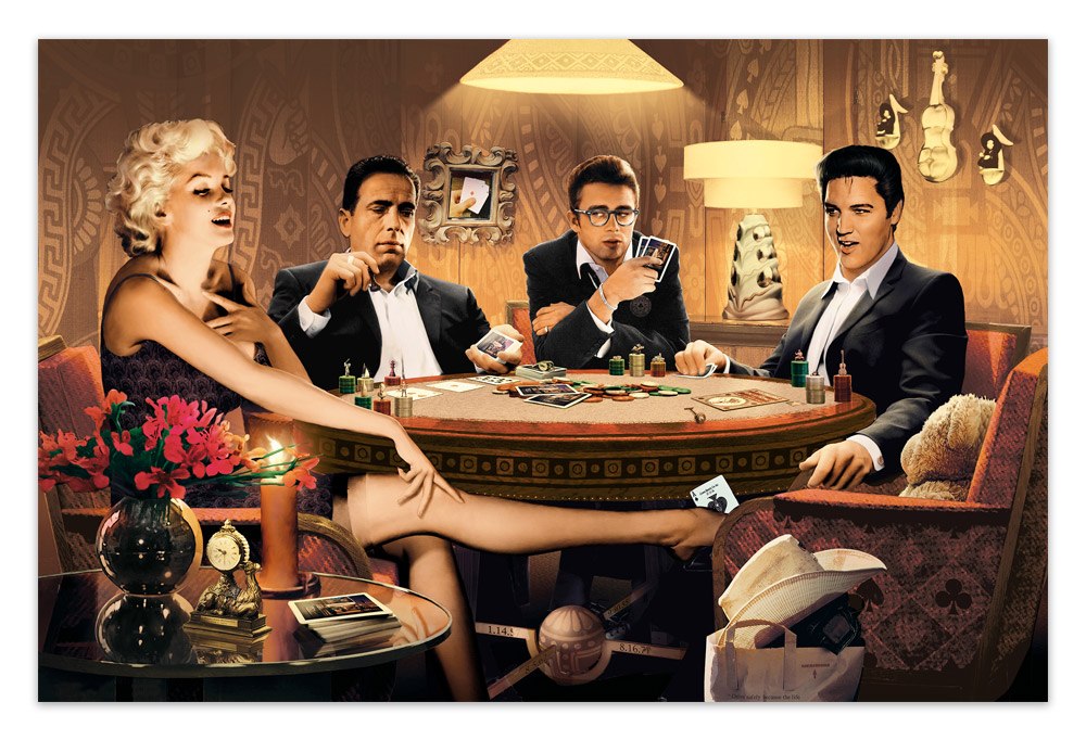 Vinilos Decorativos: Poker de estrellas de Hollywood