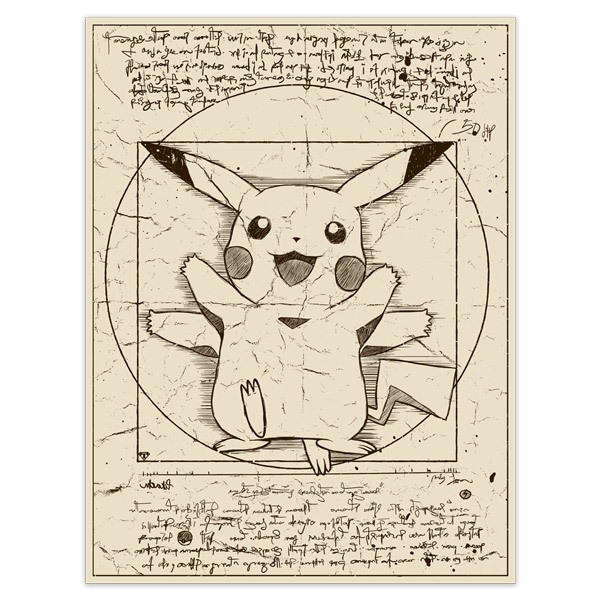 Vinilos Decorativos: Pikachu Vitruvio