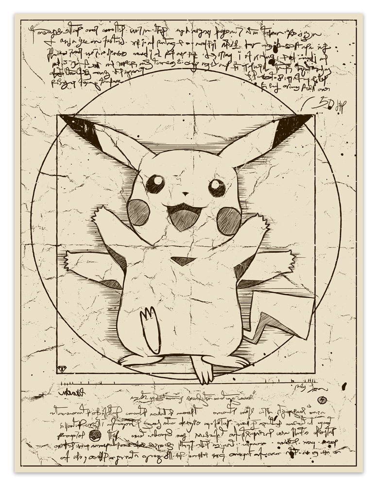 Vinilos Decorativos: Pikachu Vitruvio