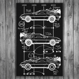 Vinilos Decorativos: Póster adhesivo DeLorean Timeline 3