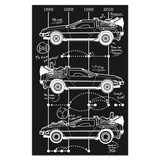 Vinilos Decorativos: Póster adhesivo DeLorean Timeline 4