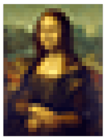 Vinilos Decorativos: Póster Mona Lisa Gioconda pixelado