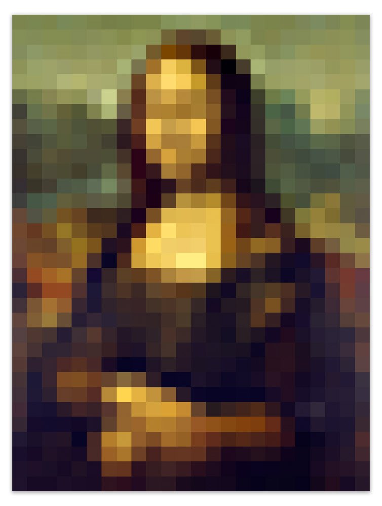 Vinilos Decorativos: Póster Mona Lisa Gioconda pixelado